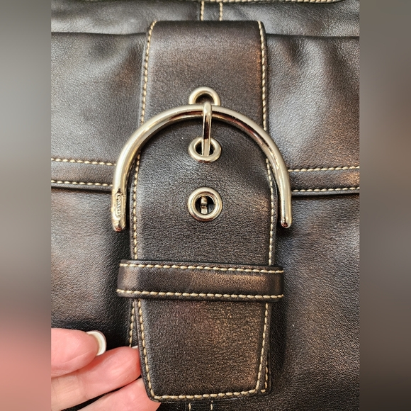 COACH Vintage 2004 Soho Soft Leather XL Carryall Tote Bag. Black K04S-5770 EUC - Picture 6 of 16